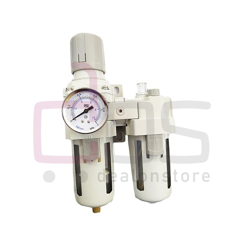 Pneumatic Air Combination LZZ42103833. Brand RMG-RMG2343. FRL Combination (Filter+Regulator+Lubricator 3 units style). Weight 2.300 Kg.