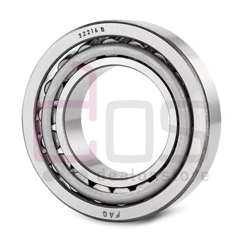 Tapered Roller Bearing 32216B.  Brand: FAG, Also known as 32216-B. Dimension: 80x140x35.25 mm, Weight: 2.130 Kg.