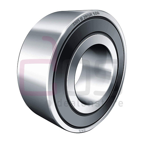 Angular Contact Ball Bearing Double Row 3305B2RSR506, 3305 B 2RSR 506, 3305-B-2RSR-506. Brand FAG. Dimension 25x62x25.4 mm. Weight 0.350 Kg.