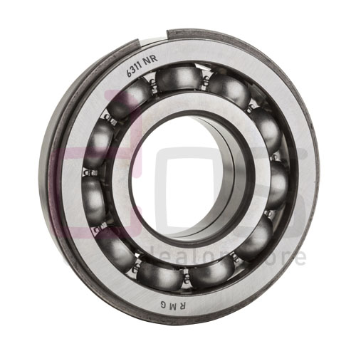 Deep Groove Ball Bearing 6311NR. Part Number 6311NR, 6311-NR. Brand RMG. Dimension 55x120x29 mm. OEM/Aftermarket - OEM. Weight 1.350 Kg.