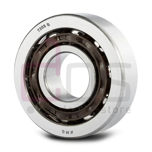 Angular Contact Ball Bearing 7308B. Part Number 7308-B. Brand RMG. Dimension 40x90x23 mm. OEM/Aftermarket - OEM. Weight 0.733 Kg.