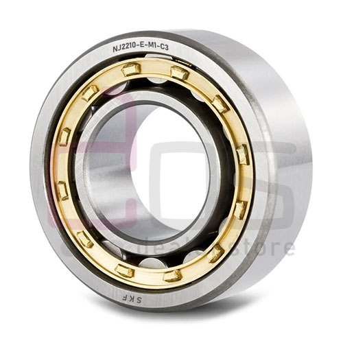 Cylindrical Roller Bearing NJ2210EM1C3. Part Number NJ2210EM1C3, Brand SKF, Size 50x90x23 mm. Also known as NJ2210-E-M1-C3. Weight 0.644 Kg.