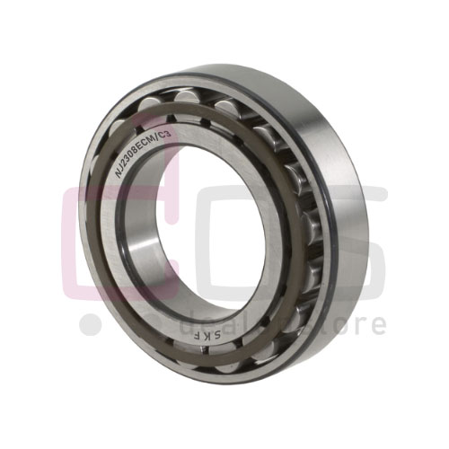 Cylindrical Roller Bearing NJ2308ECMC3. Brand SKF. Dimension 40x90x33 mm. Also known as NJ2308-ECM-C3. Weight 1.065 Kg.